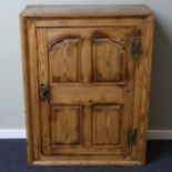 Victorian pine hanging wall cupboard. 100 h x 75 w x 31 d cm. Collection only.