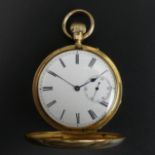 Edwardian 18 carat gold full hunter pocket watch, London 1905. The movement signed Alfred North,