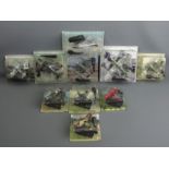 Ten Amercom boxed die cast planes, including a Sopwith Camel F1 and a Russian Yakovlev Yak3. UK