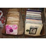 TWO BOXES OF MOSTLY CLASSICAL LP'S 78'S ETC