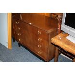 E. GOMME FOR G-PLAN A RETRO FOUR DRAWER CHEST H-79 W-97 CM
