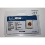 AN IGLI CERTIFIED OVAL MIXED CUT 4CT RUBY