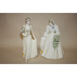 TWO COALPORT FIGURES, DIANA PRINCESS OF WALES AND DIANA THE JEWEL IN THE CROWN