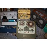 A COLLECTION OF VINTAGE REEL TO REEL PLAYERS ETC A/F