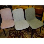 A HARLEQUIN SET OF 3 MODERN 'MACAN' DINING CHAIRS