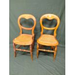 A VINTAGE PAIR OF CROWNBACK CHAIRS