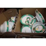 TWO BOXES OF MYOTT ROYAL CROWN DINNERWARE