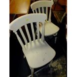 TWO WHITE CHAIRS