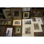 A QUANTITY OF PICTURES PRINTS AND FRAMES