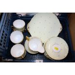 A SMALL TRAY OF SHELLEY POLE STAR CHINA TO INCLUDE TRIOS