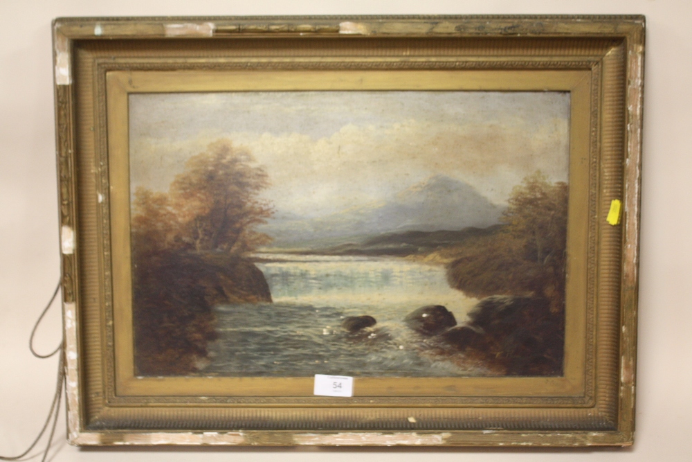 A GILT FRAMED OIL ON BOARD OF A COUNTRY WATERFALL - Image 2 of 3