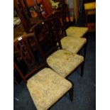 A SET OF FOUR EDWARDIAN MAHOGANY CHAIRS