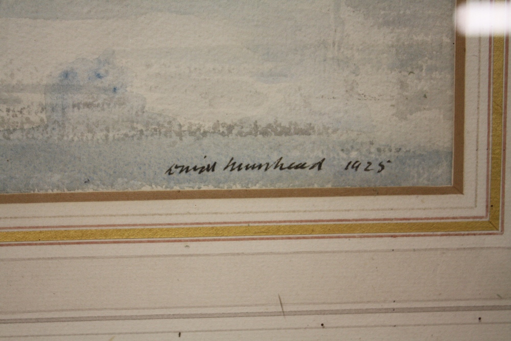 DAVID THOMAS MUIRHEAD (1867-1930). Coastal town` scene 'Portmadoc, N. Wales', see label verso, - Image 3 of 5