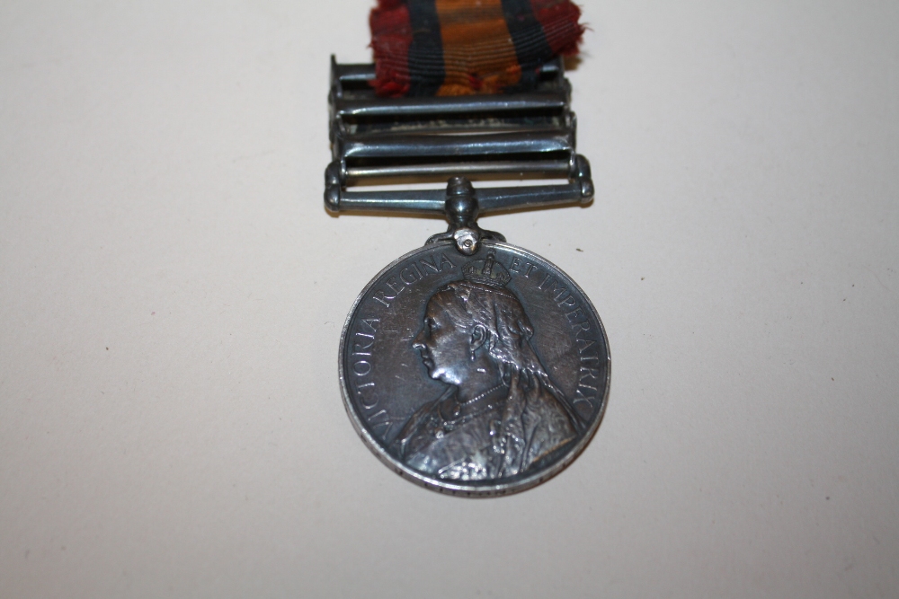 A SOUTH AFRICAN WAR MEDAL AWARDED TO 1424 PTE J. LITTON I..LEIC..REGT - Image 2 of 3