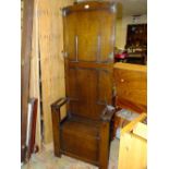 A VINTAGE OAK HALLSTAND H-186 W-68 CM