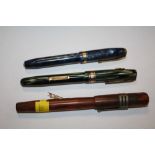 THREE VINTAGE FOUNTAIN PENS