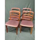 A SET OF FOUR RETRO G-PLAN TEAK DINING CHAIRS