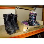 A PAIR OF FIREFLY SNOW BOOTS ( SIZE 7 ) TOGETHER WITH A PAIR OF NORDICA SKI BOOTS