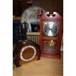 A VINTAGE SMITHS ENFILED MANTEL CLOCK TOGETHER WITH ANOTHER