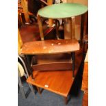 A RETRO TEAK DRAWLEAF COFFEE TABLE H-43 W-186 CM (EXTENDED) AND A RETRO MAGAZINE RACK (2) *TABLE HAS