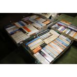 FOUR TRAYS OF PAPERBACK NOVELS (TRAYS NOT INCLUDED)
