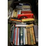 TWO TRAYS OF ASSORTED BOOKS (TRAYS NOT INCLUDED)