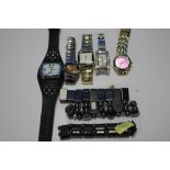 A COLLECTION OF ASSORTED WRIST WATCHES AND STRAPS