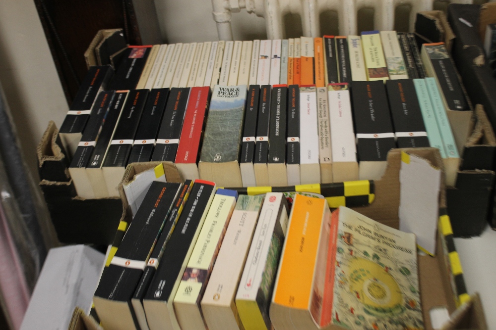 A TRAY AND A HALF OF PAPERBACK CLASSIC NOVELS