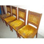 FOUR CHAMBERLAIN KING & JONES DINING CHAIRS, ANTIQUE EDWARDIAN STYLE
