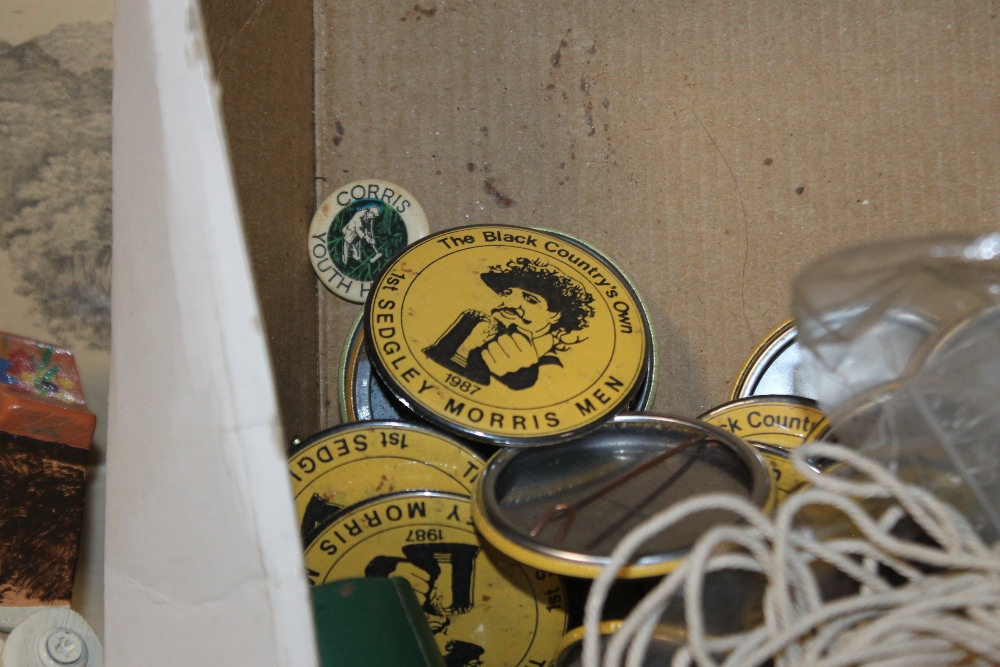 A TRAY OF PIN BADGES RELATING TO MAINLY TO FIRST SEDGLEY MORRIS MEN TOGETHER WITH ASSOCIATED T- - Image 2 of 2