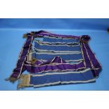 A COLLECTION OF SILK SASHES, POSSIBLY MASONIC
