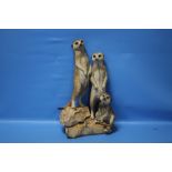 COUNTRY ARTIST'S SCULPTURE OF MEERKATS