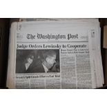 A QUANTITY OF LATE 20TH CENTURY AMERICAN NEWSPAPERS TO INCLUDE 'WASHINGTON POST' ETC.