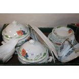 AT TRAY OF MAINLY VILLEROY & BOSCHE 'AMAPOLA' TEA & DINNERWARE (TRAY NOT INCLUDED)