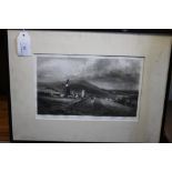 A FRAMED PRINT DEPICTING A LANDSCAPE SCENE, published 1923 by Vickers Brothers, 39 x 50 cm¦Condition