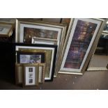 A QUANTITY OF FRAMED AND GLAZED PRINTS