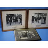 HORSE / DOG / RACING INTEREST - two photographs relating to the 'Leighton Hill Handicap' of