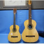 TWO ACOUSTIC GUITARS, ONE CASED