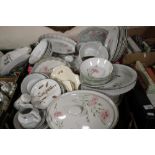 TWO TRAYS OF MAINLY MIDWINTER TEA & DINNERWARE