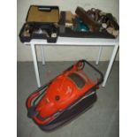 A FLYMO MOWER AND A SELECTION OF TOOLS