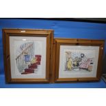 TWO FRAMED WINNIE THE POOH PICTURES