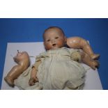 AN ARMAND MARSEILLE ANTIQUE BISQUE HEADED DOLL, MARKED A.M. GERMANY 351/6K¦Condition Report:THE DOLL