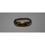 A SMALL EDWARDIAN 18 CT GOLD BLUE STONES LADIES DRESS RING, W 2 g