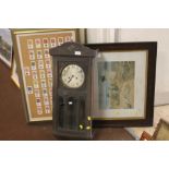 A FRAMED SET OF REGIMENTAL CIGARETTE CARDS TOGETHER WITH A FRAMED AND GLAZED PRINT 'THE BOYHOOD OF