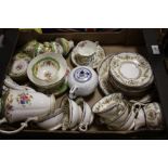 A TRAY OF MINTON HAMPSHIRE AND PARAGON CHINA