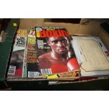 A TRAY OF BOXING RELATED MAGAZINES