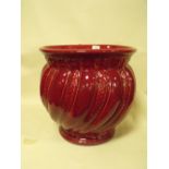 A LARGE RED CERAMIC MINTON JARDINIERE