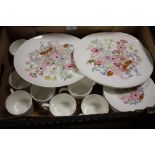 A TRAY OF WEDGWOOD MEADOW SWEET CHINA