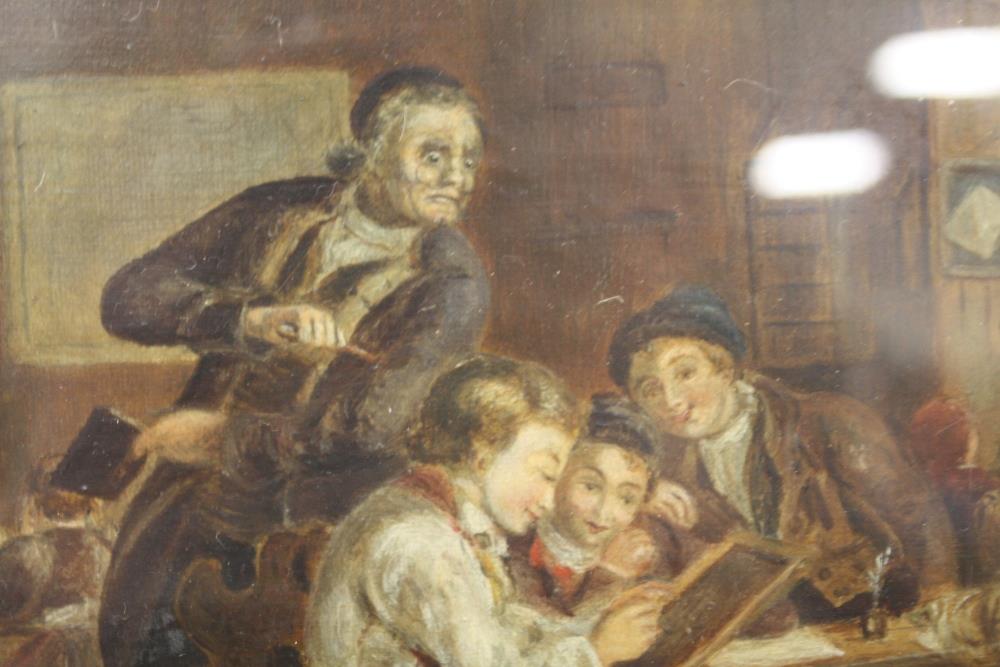 A.M.K. (XIX). Classroom interior with teacher and numerous pupils, signed with initials lower - Image 2 of 4