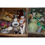 TWO BOXES OF ASSORTED CERAMICS TO INCLUDE CARLTON WARE